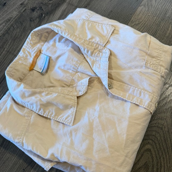 Columbia Other - Columbia Mens XL Short Sleeve Button Down Shirt Beige Tan Cotton AM7619 Outdoor